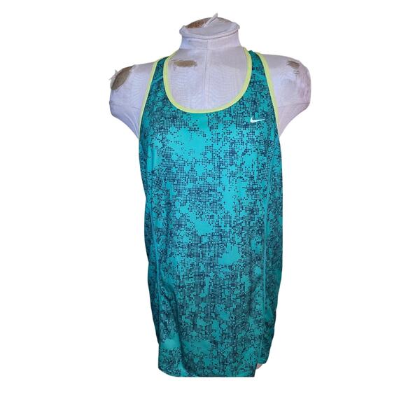 Nike Dri Fit MILER Running Training Tank Top Women's L Green - Picture 1 of 5